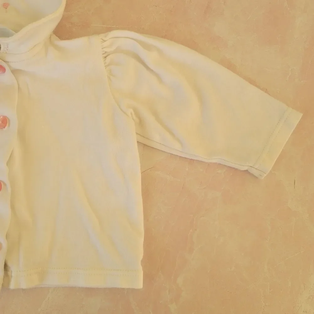 Baby girl Little Me 9 month rabbit button up coat 100% cotton